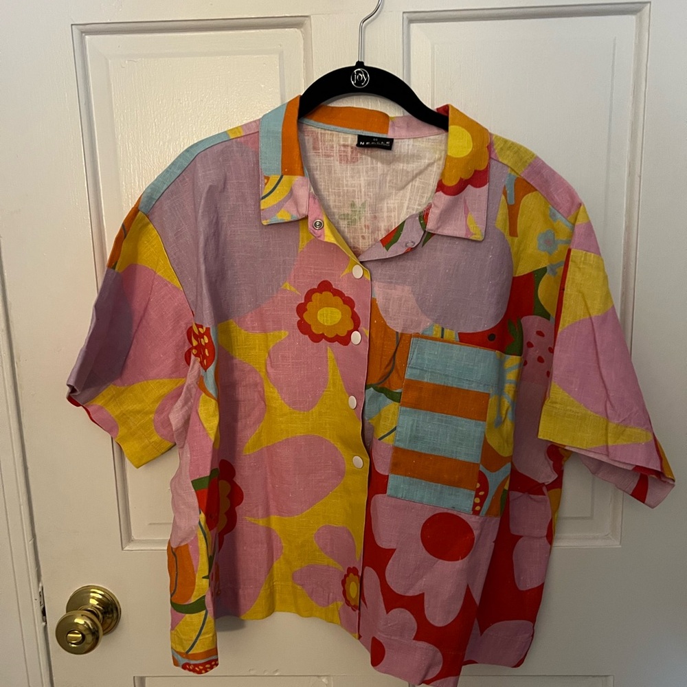 Colorful Floral Women's Blouse